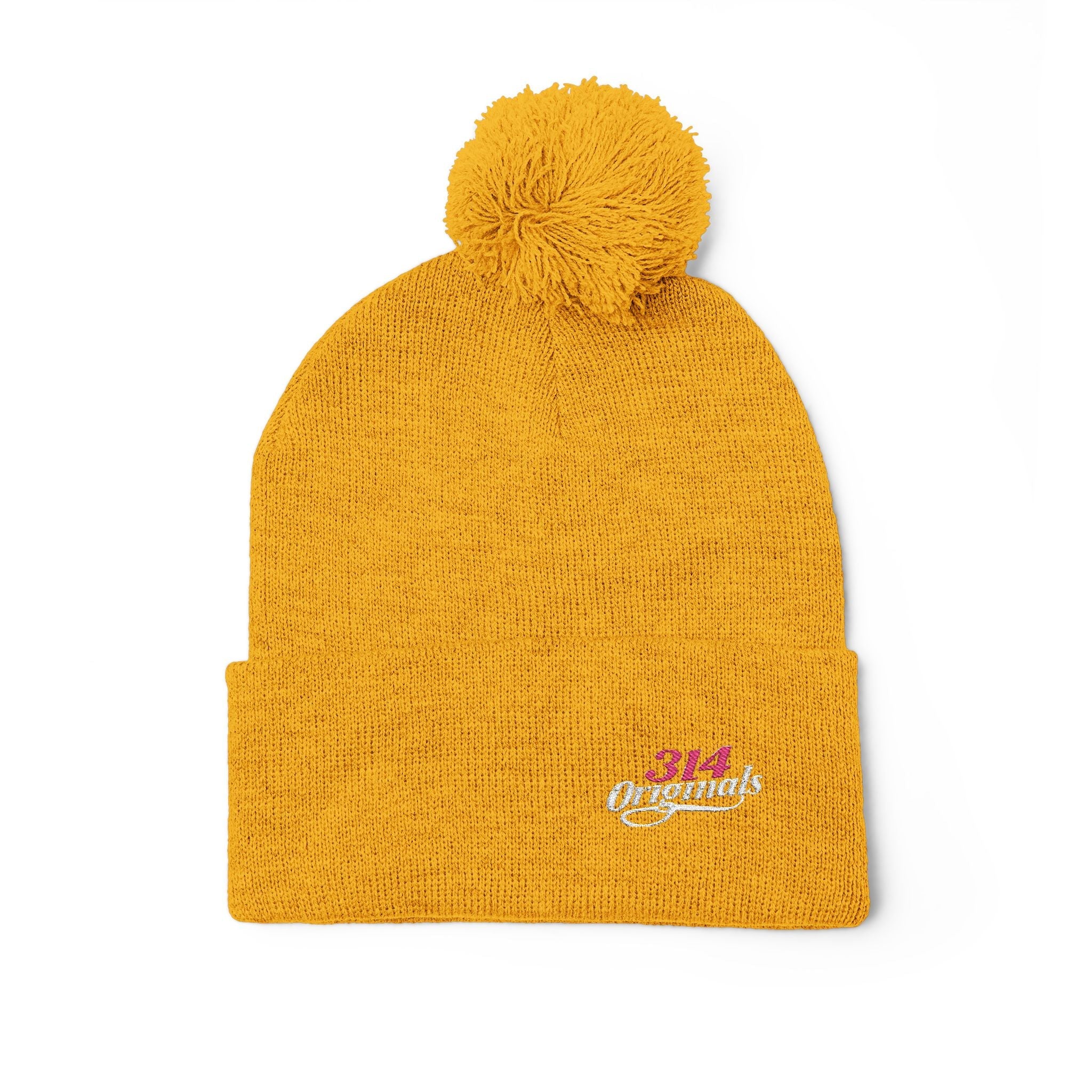 Embroidered Pom-Pom Knit Cap — '314 Originals' Beanie Printify Hats  314 Originals