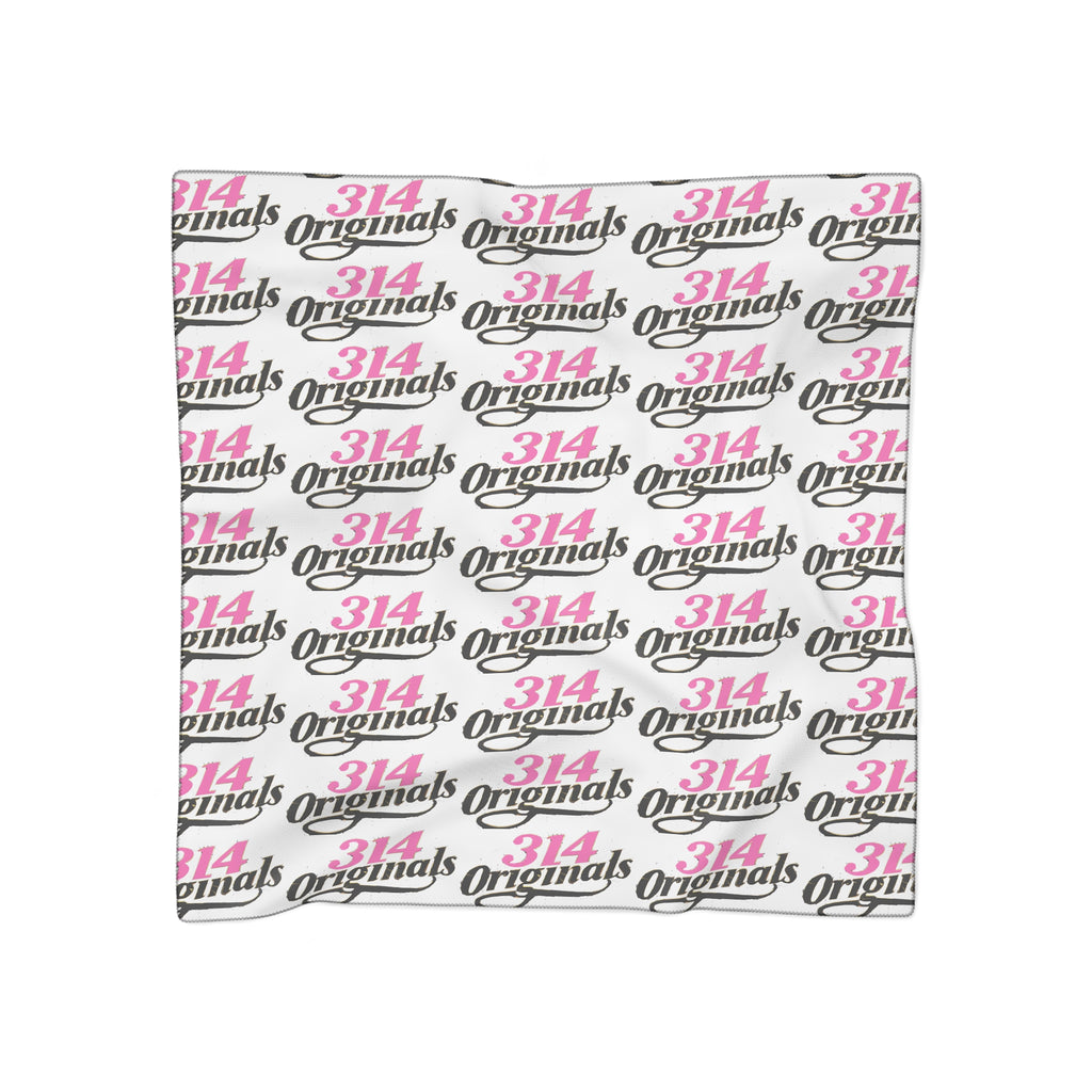 314 Logo Scarf — Pink & Black Poly Scarf - 314 Originals