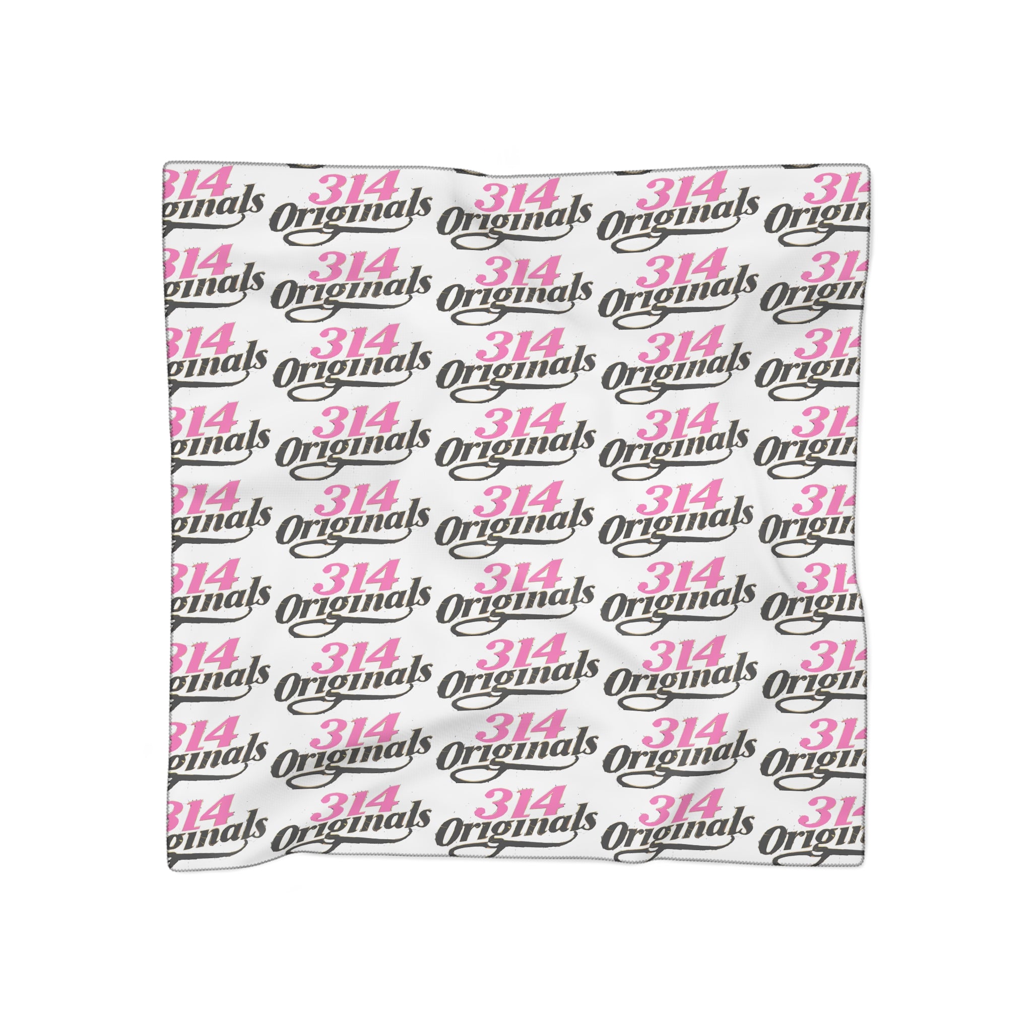 314 Logo Scarf — Pink & Black Poly Scarf - 314 Originals