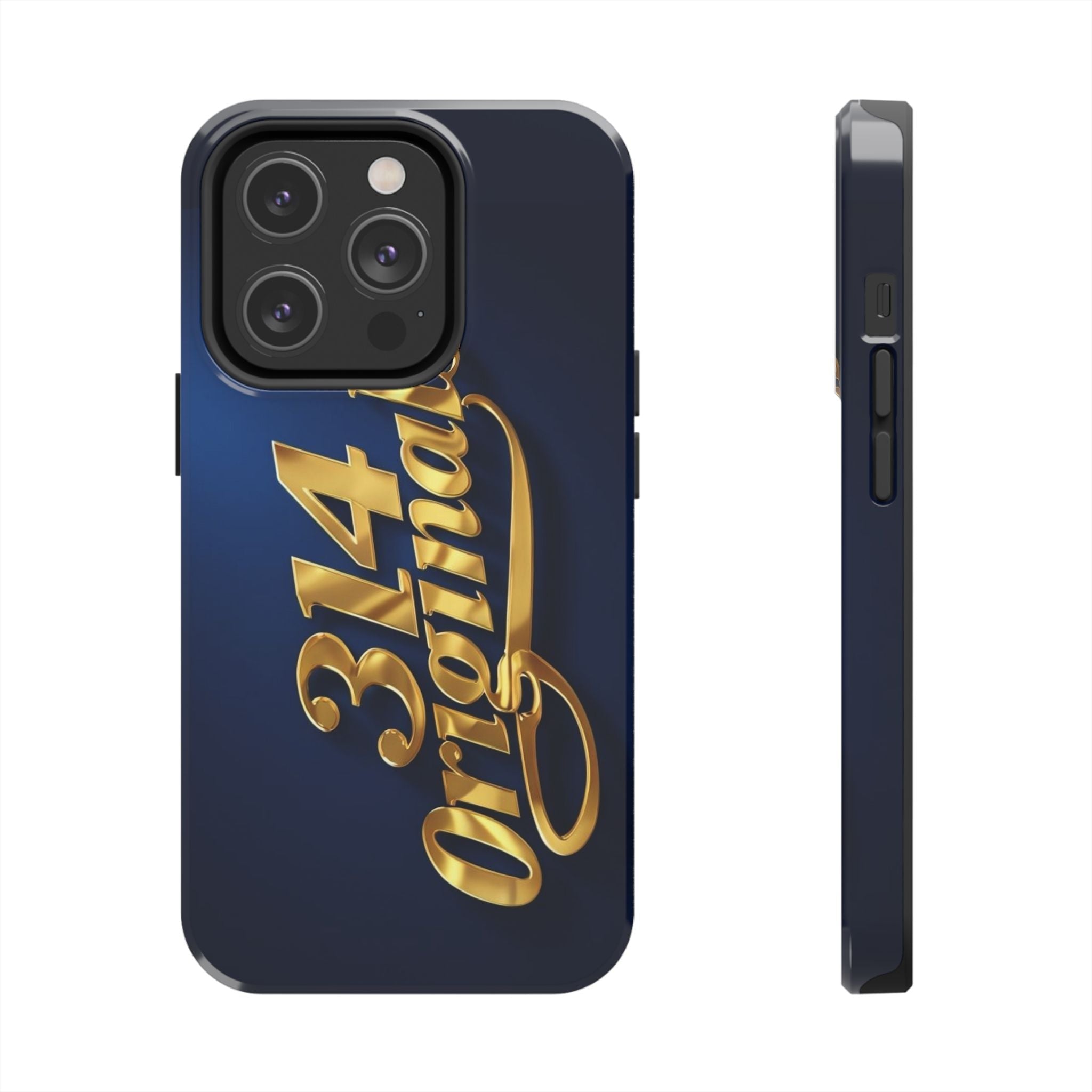 "314 Originals" Gold Script on Navy Tough Protective Case Printify Phone Case  314 Originals