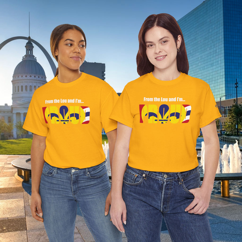 Proud Missouri Flag T-Shirt — "From the Lou and I’m... PROUD" - 314 Originals