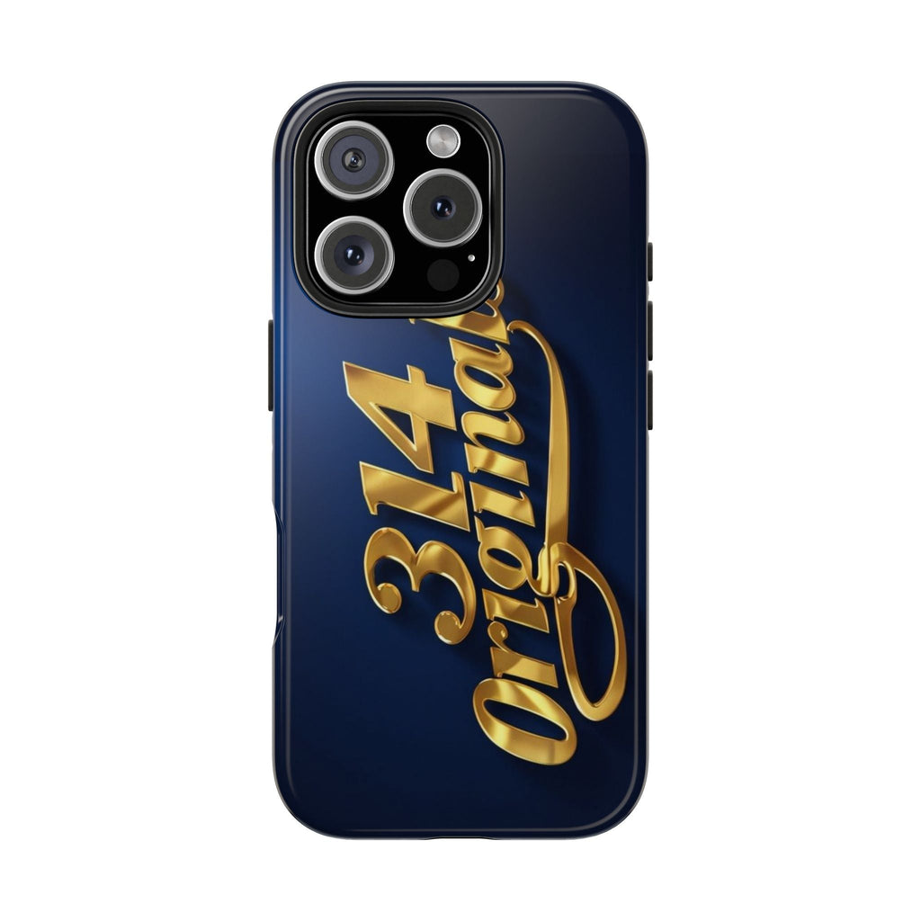 "314 Originals" Gold Script on Navy Tough Protective Case Printify Phone Case  314 Originals
