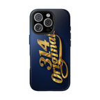 "314 Originals" Gold Script on Navy Tough Protective Case Printify Phone Case  314 Originals