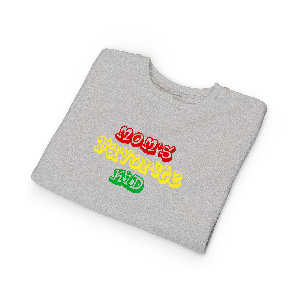Mom's Favorite Kid Toddler Sweatshirt — Colorful Retro Rasta Kids Pullover