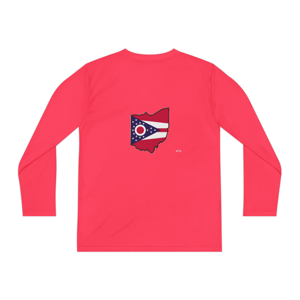 Ohio Flag Youth Long Sleeve Tee — Youngstown Text Graphic - 314 Originals