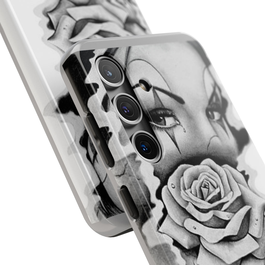 Noir Clown Face with Rose Shockproof Phone Cover - 314 Originals