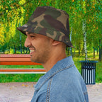 Camo Bucket Hat – Classic Woodland Camouflage Bucket Hat with 'U.S. Originals' Accent - 314 Originals