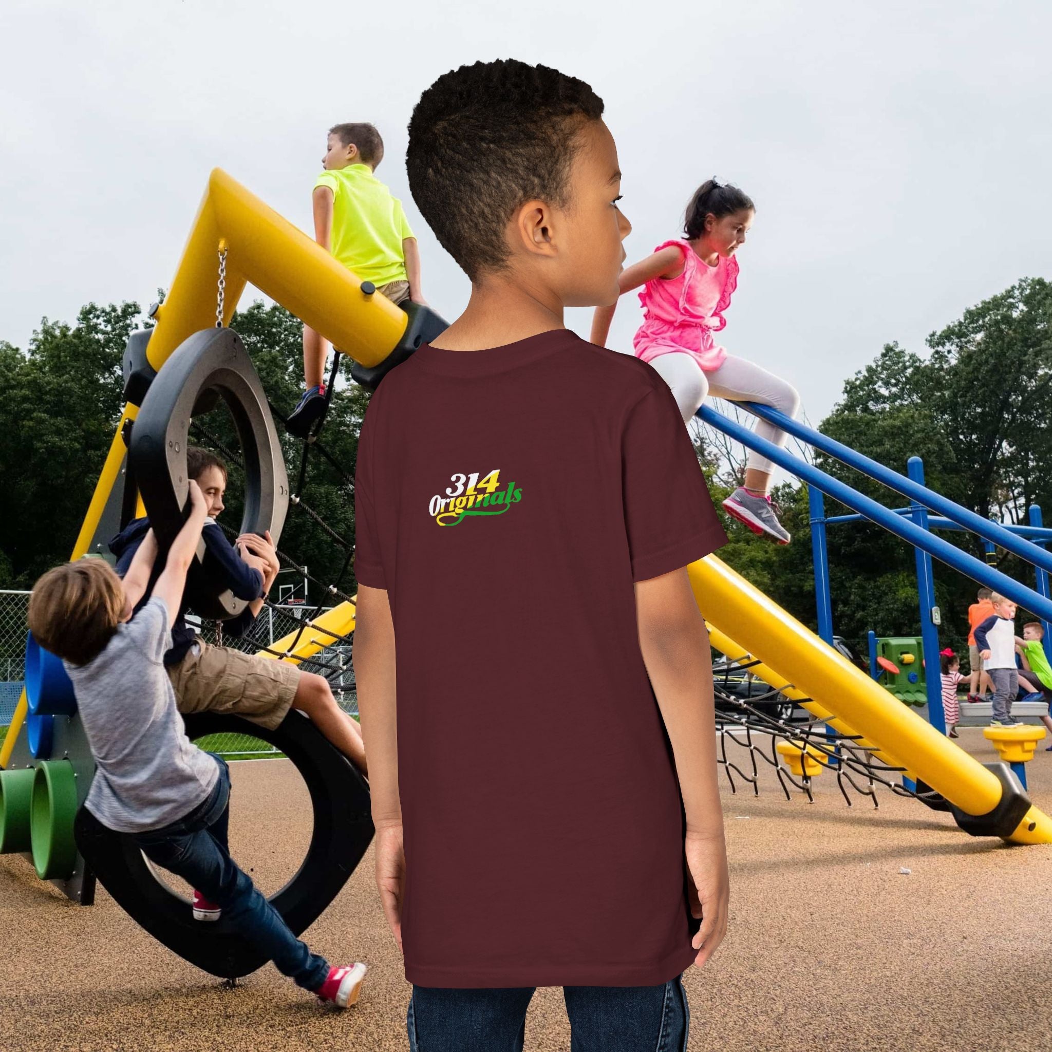 Boys "Favorite Kid" Retro Yellow & Green Graphic T-Shirt - 314 Originals
