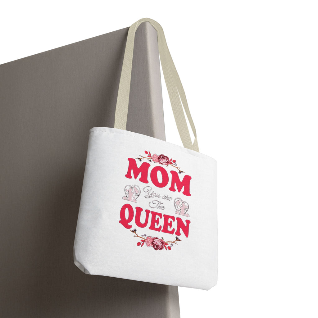 "Mom You're the Queen" Floral Mother's Day Tote Bag Printify Bags  314 Originals