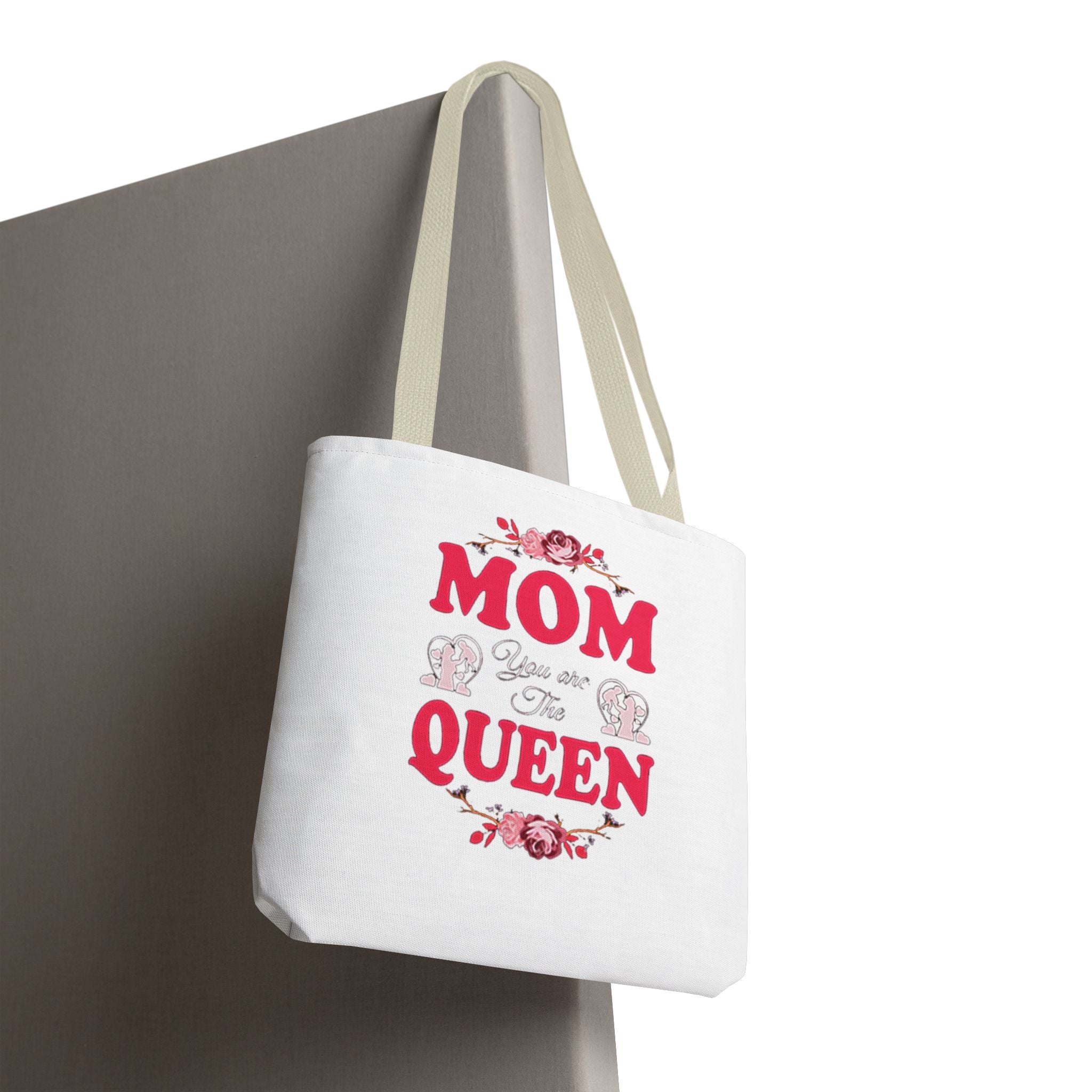 "Mom You're the Queen" Floral Mother's Day Tote Bag Printify Bags  314 Originals