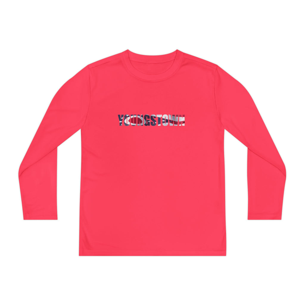 Ohio Flag Youth Long Sleeve Tee — Youngstown Text Graphic - 314 Originals