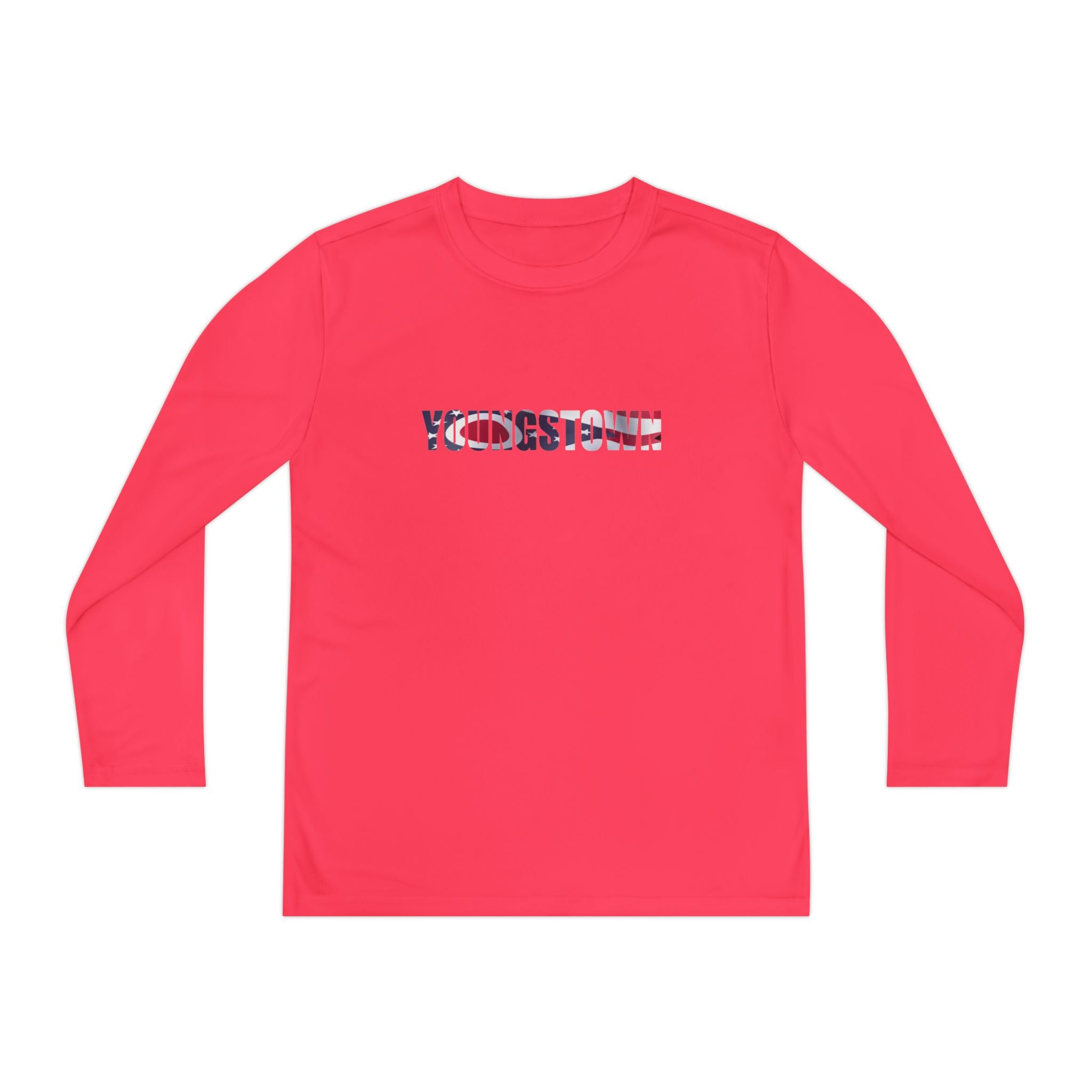 Ohio Flag Youth Long Sleeve Tee — Youngstown Text Graphic - 314 Originals