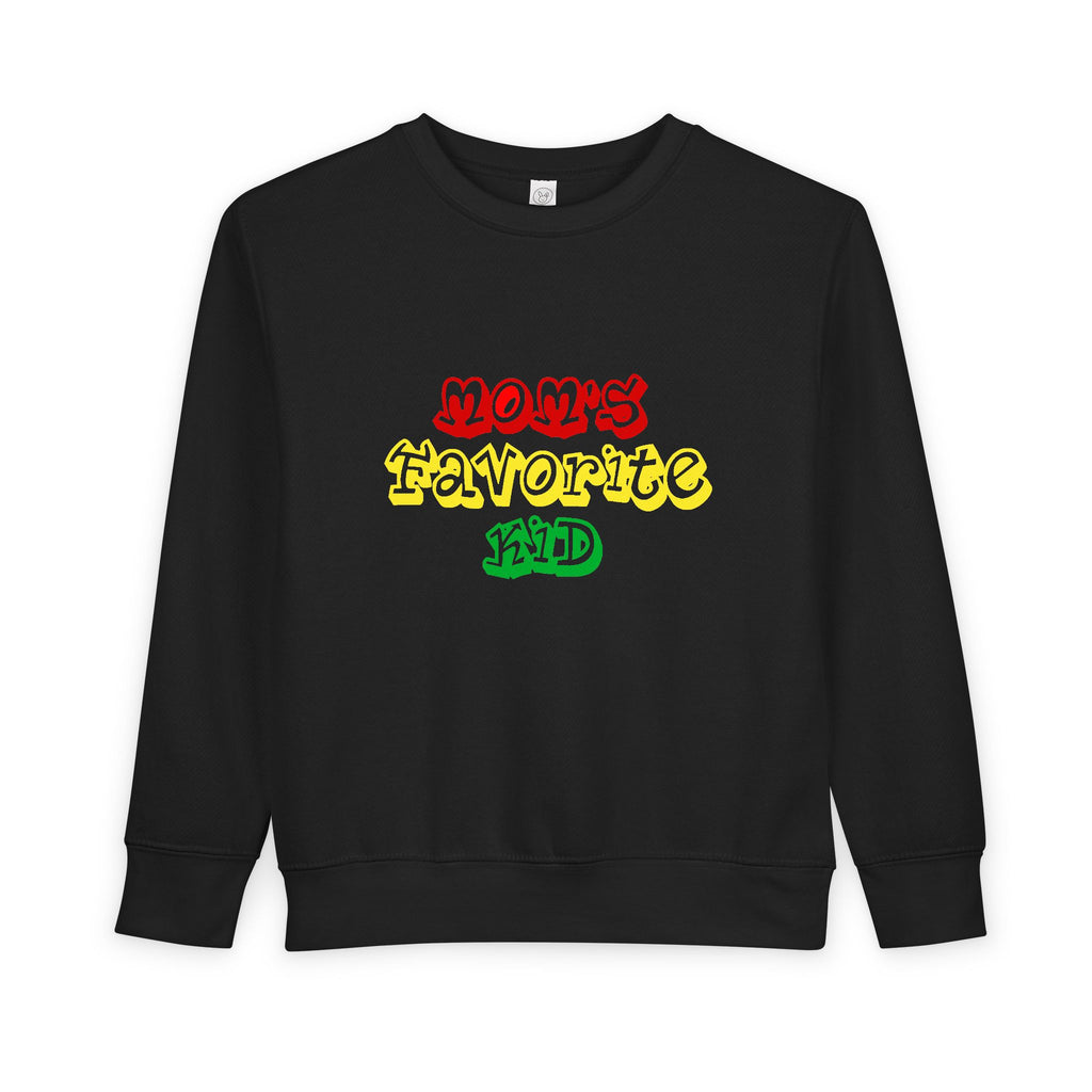 Mom's Favorite Kid Toddler Sweatshirt — Colorful Retro Rasta Kids Pullover
