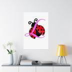 Ladybug Initial “L” Matte Poster — Cute Nursery Wall Art for Girls Printify Poster  314 Originals