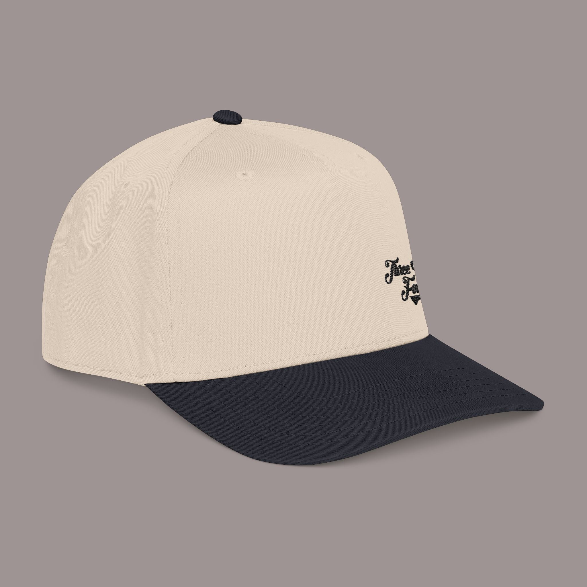Black Mid Profile Baseball Cap — 314 Embroidered Logo - 314 Originals