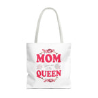 "Mom You're the Queen" Floral Mother's Day Tote Bag Printify Bags  314 Originals