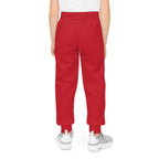 Dark Red Youth Joggers with 314 Originals Side Graphic — Kids Athletic Sweatpants - 314 Originals