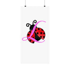 Ladybug Initial “L” Matte Poster — Cute Nursery Wall Art for Girls Printify Poster  314 Originals