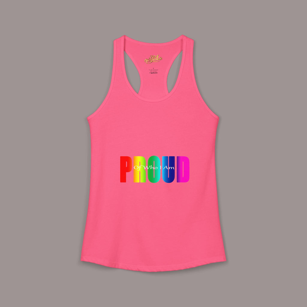 'PROUD' Women's Ideal Racerback Tank Printify Tank Top  314 Originals