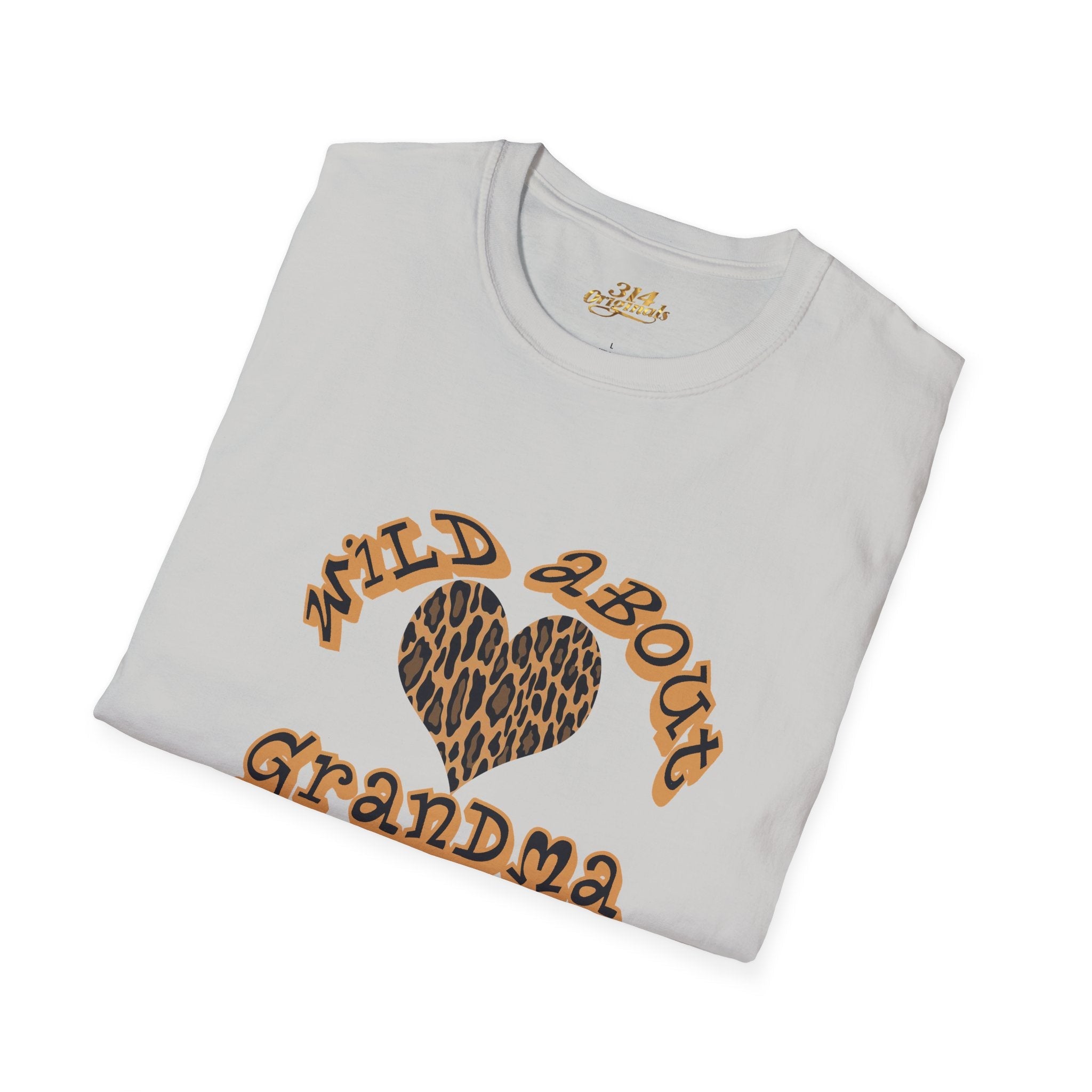 Wild About Grandma Leopard Heart T-Shirt Printify T-Shirt  314 Originals