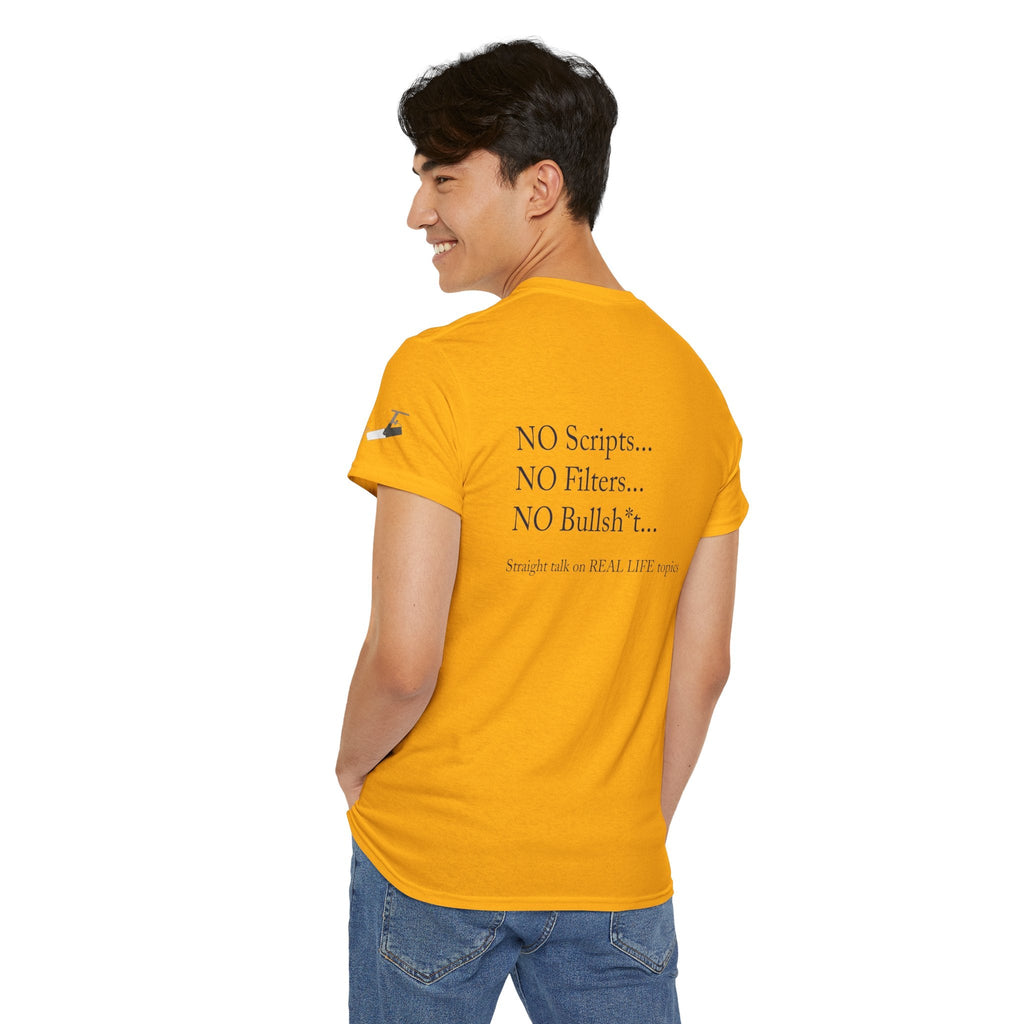 Tell It Like It Is Podcast — Bold Statement Graphic T‑Shirt ("No Scripts… No Filters… No Bullsh*t") Printify T-Shirt  314 Originals