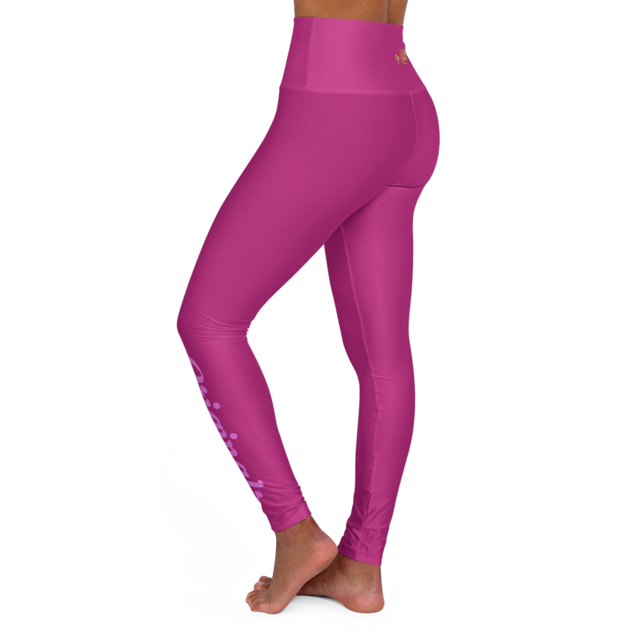 Yoga Leggings — High-Waisted Leggings with Pink “Originals” Side Script - 314 Originals