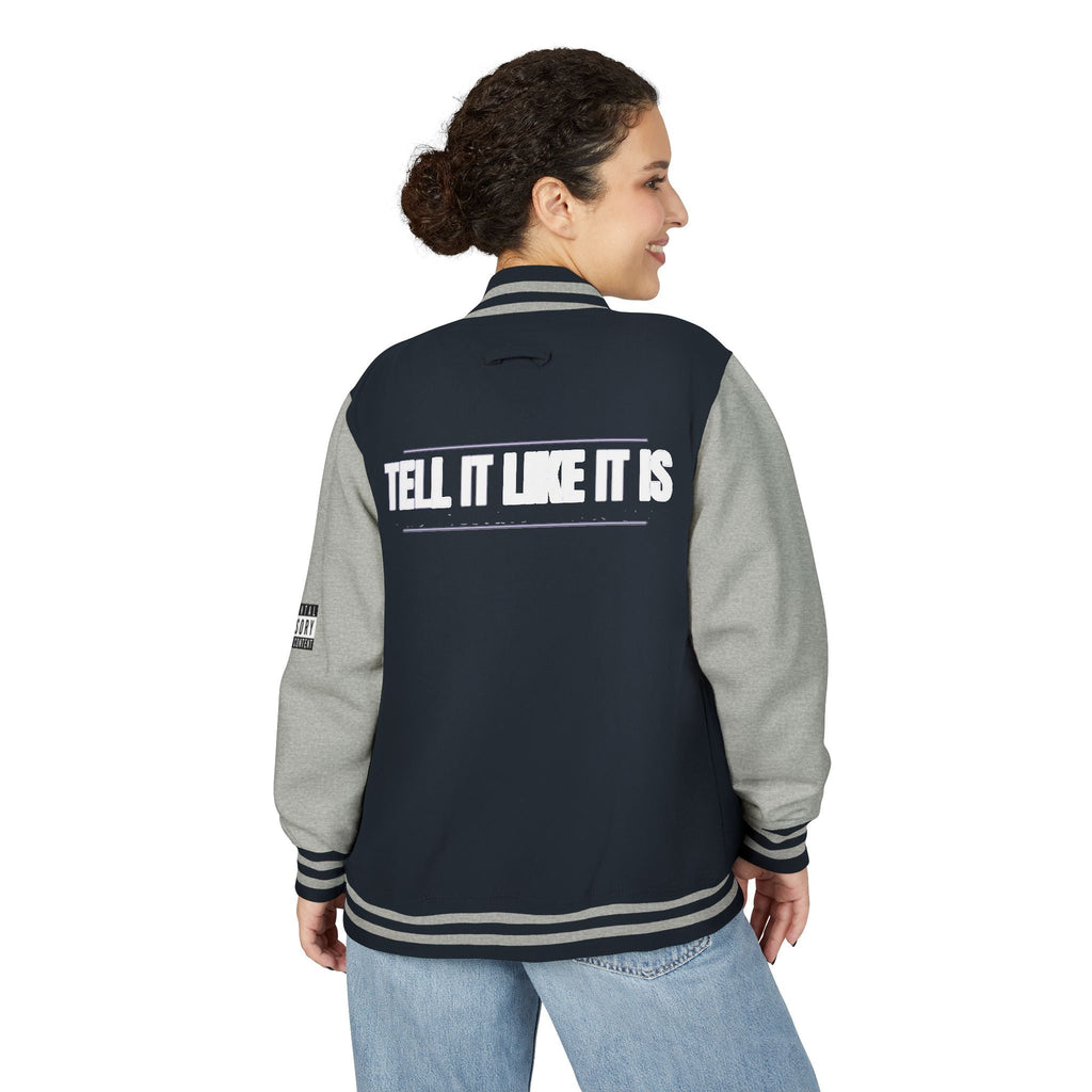 Tell It Like It Is Letterman Jacket Printify Outerwear  314 Originals