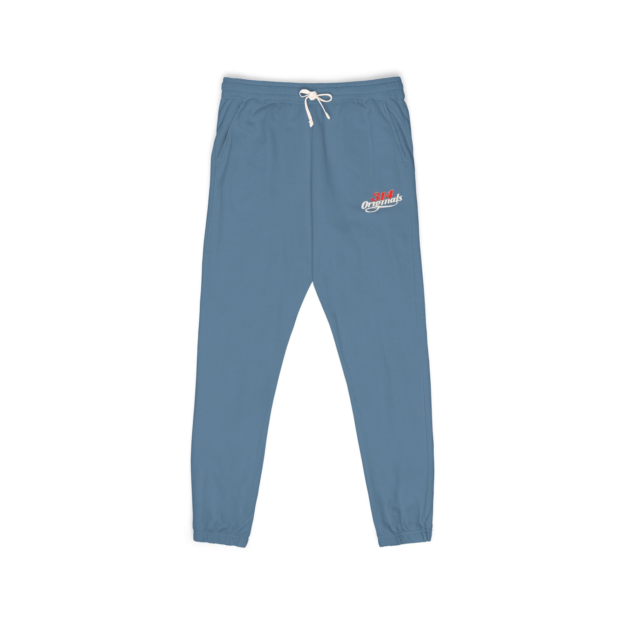 Fleece Sweatpants with Retro Script Chest Logo Printify Trousers  314 Originals