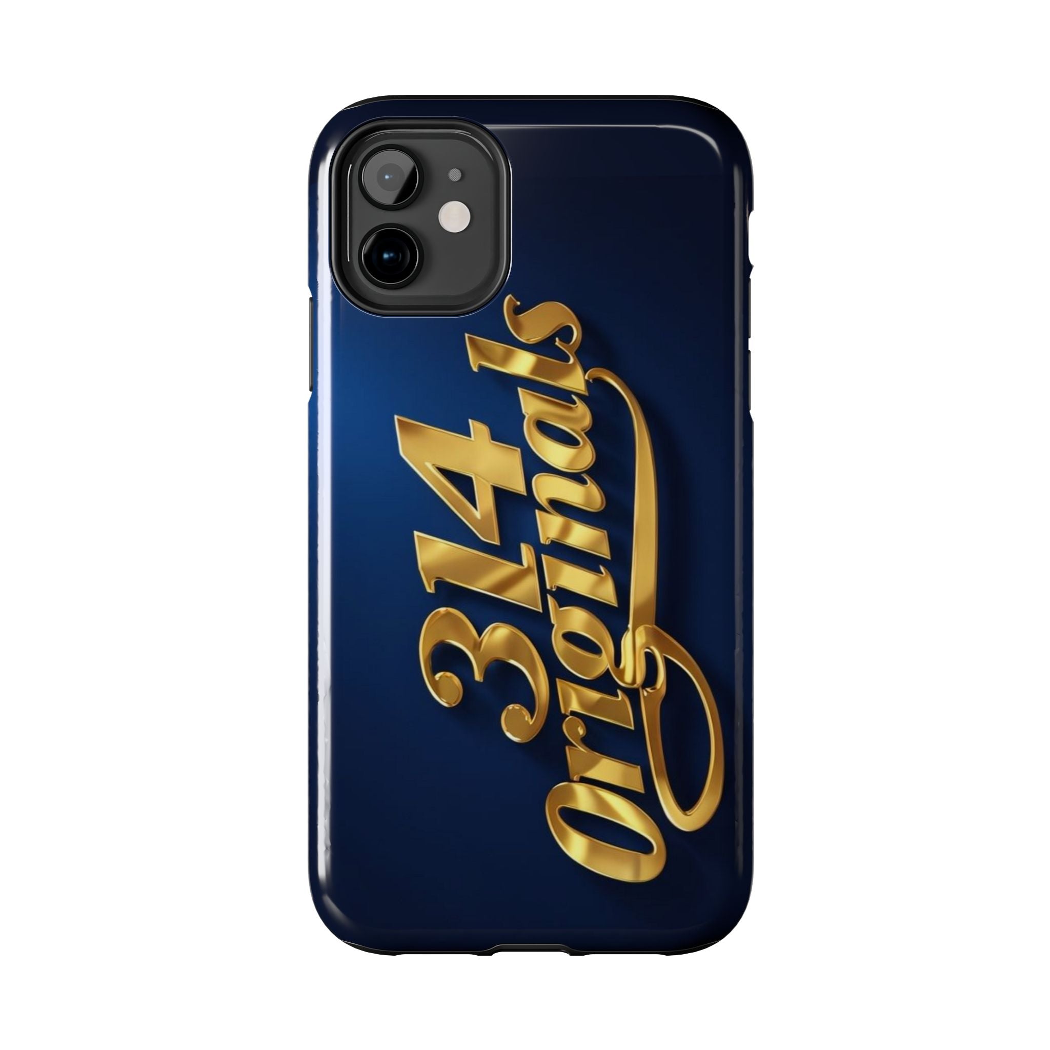 "314 Originals" Gold Script on Navy Tough Protective Case Printify Phone Case  314 Originals