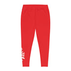 Red Plus Size Leggings — Subtle Side Script Graphic, Comfortable Everyday Activewear - 314 Originals