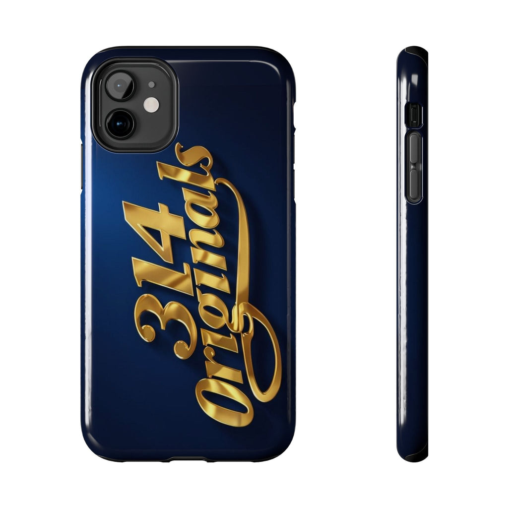 "314 Originals" Gold Script on Navy Tough Protective Case Printify Phone Case  314 Originals