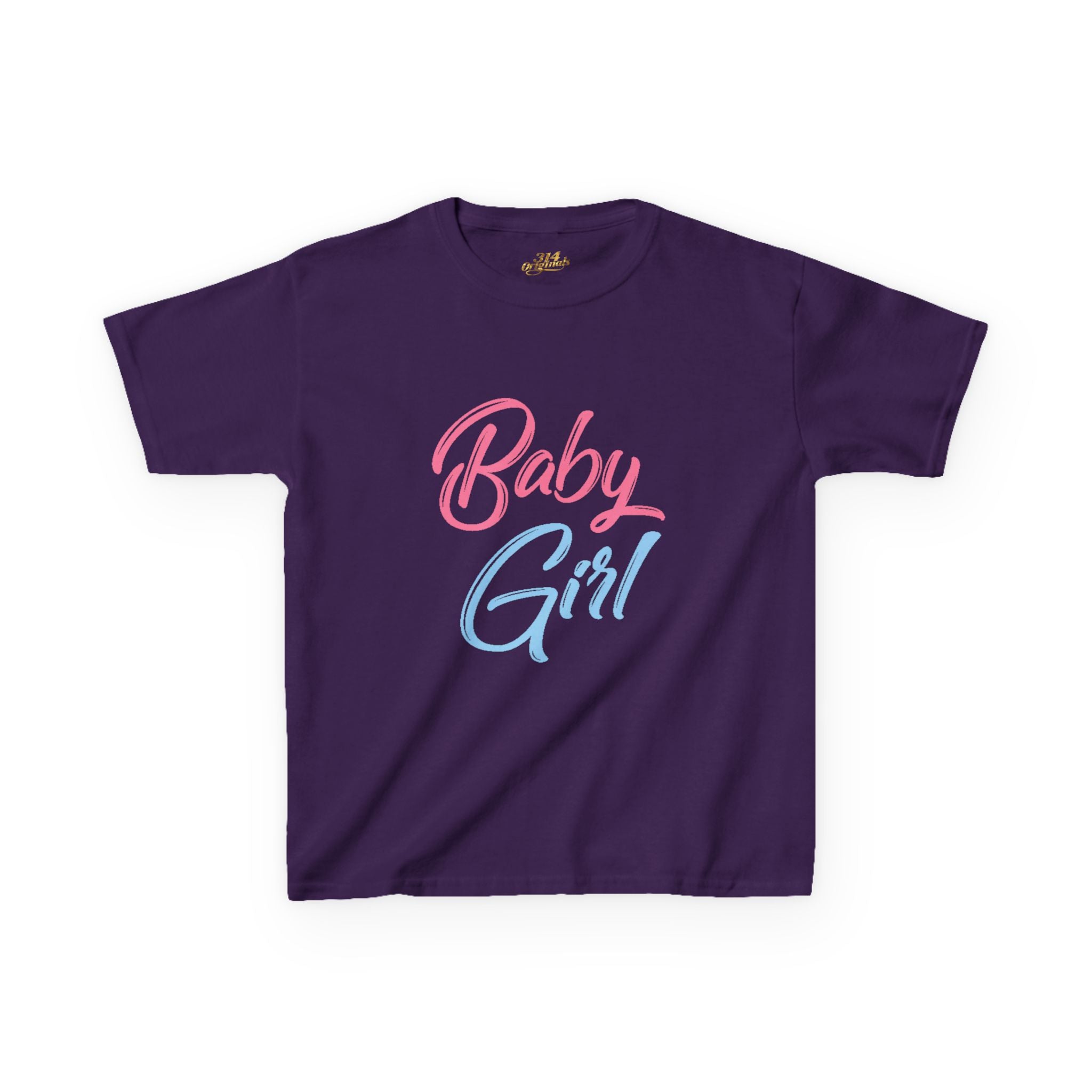 "Baby Girl" Pastel Script Shirt