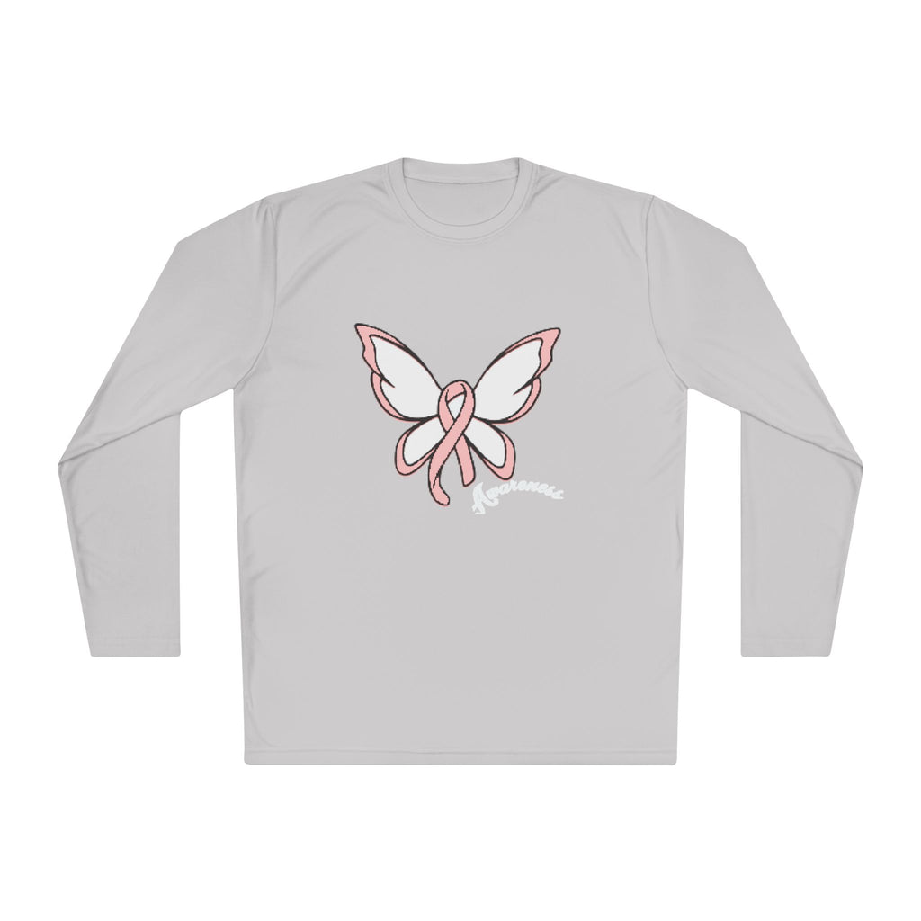 Breast Cancer Awareness Ribbon Butterfly Long Sleeve Tee - 314 Originals