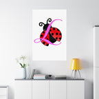 Ladybug Initial “L” Matte Poster — Cute Nursery Wall Art for Girls Printify Poster  314 Originals