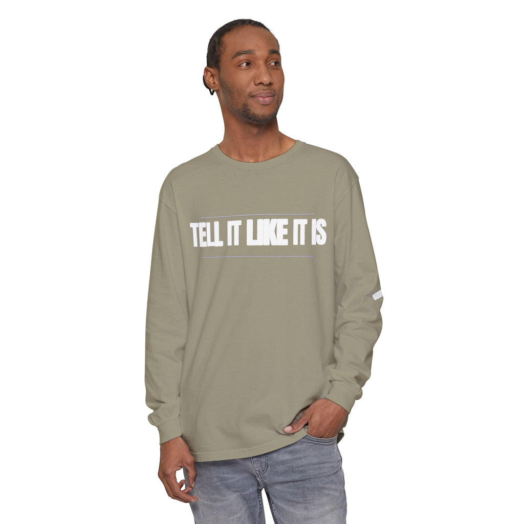 Tell It Like It Is Long Sleeve Tee — "No Scripts... No Filters... No Bullsh*t" Statement Shirt Printify Long-sleeve  314 Originals