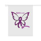 Alzheimer's Butterfly – “Fight for a Cure” Butterfly Ribbon Home Banner - 314 Originals