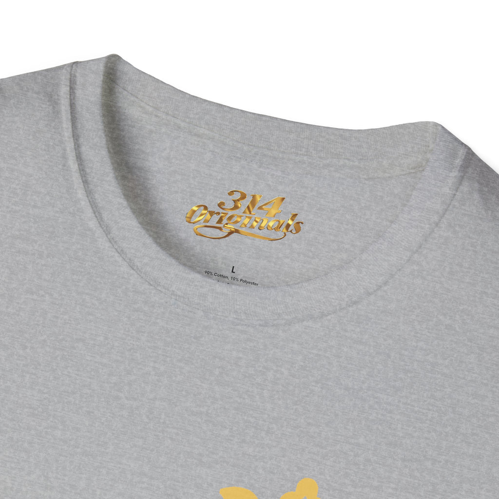 Queen Q Crown T‑Shirt — Pink & Gold Heart Logo Tee