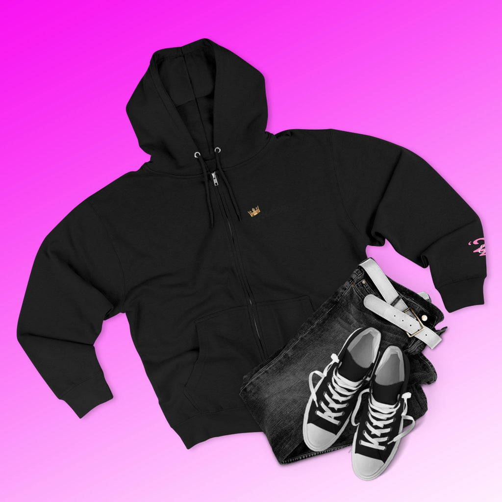 'Queen' Chest Logo Zip Hoodie — Women's Urban Streetwear - 314 Originals
