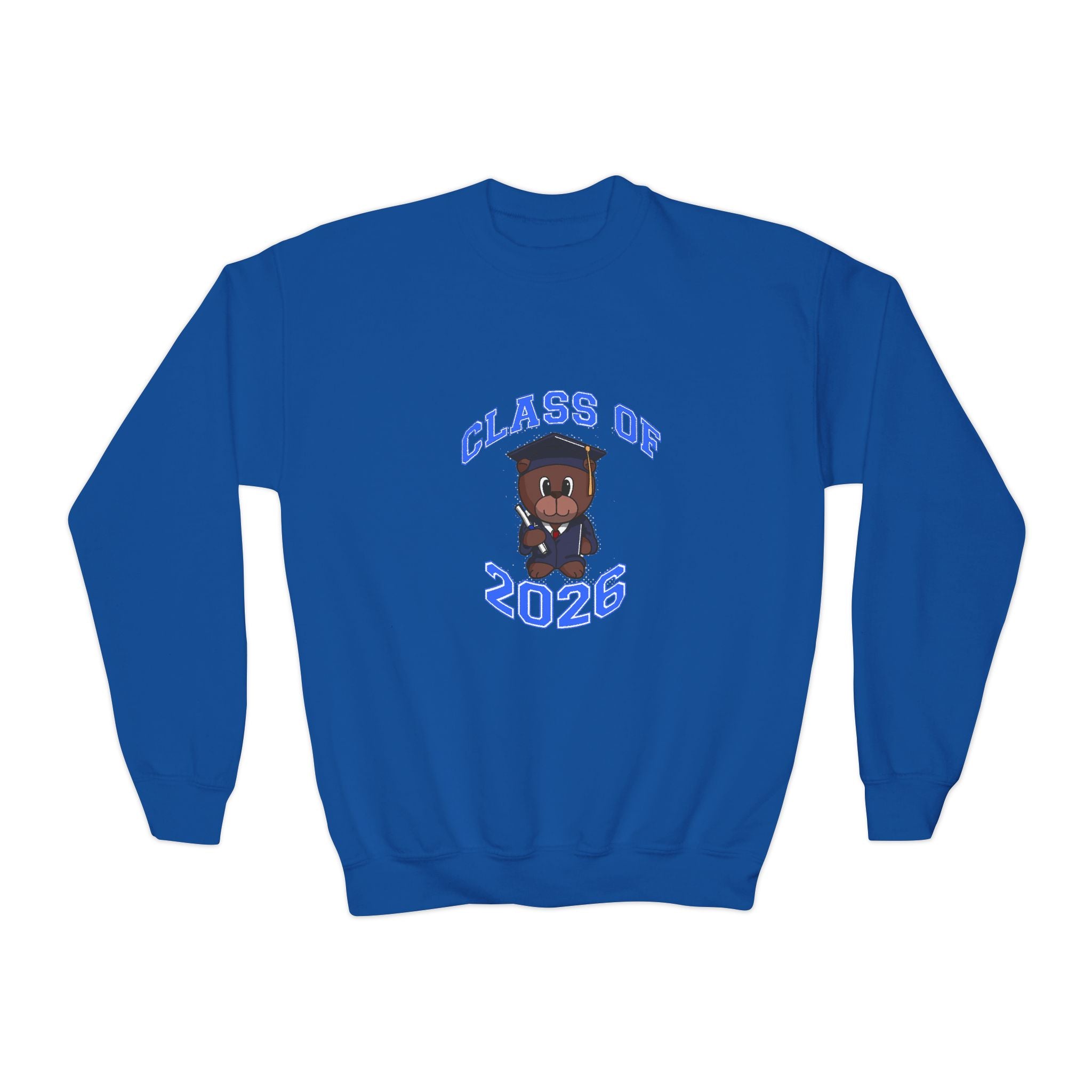 Class of 2026 Youth Crewneck Sweatshirt – Graduation Bear Design