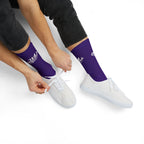 Purple Sublimation Socks with '314 Originals' Script — Athletic Crew Socks - 314 Originals