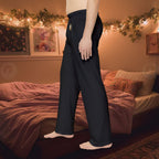 Men's Pajama Pants — Relaxed Black Lounge Sleepwear with Small Monogram Accent - 314 Originals