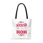 "Mom You're the Queen" Floral Mother's Day Tote Bag Printify Bags  314 Originals