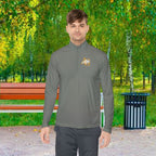 AGO Quarter-Zip Pullover — Small Gold & Black Chest Embroidery, Lightweight Casual Pullover - 314 Originals