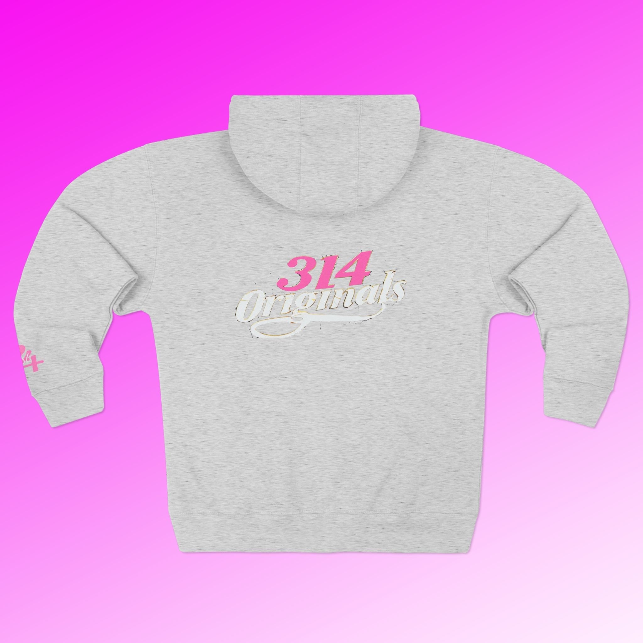 'Queen' Chest Logo Zip Hoodie — Women's Urban Streetwear Printify Hoodie  314 Originals