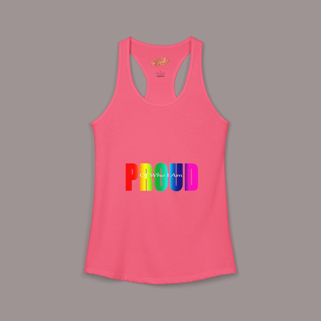 'PROUD' Women's Ideal Racerback Tank Printify Tank Top  314 Originals