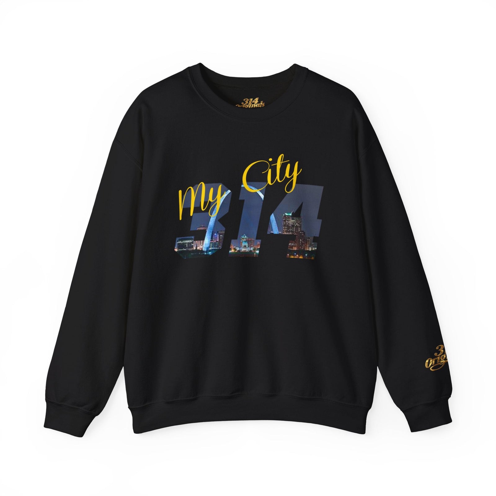 314 City Crewneck Sweatshirt — St. Louis Skyline Graphic - 314 Originals