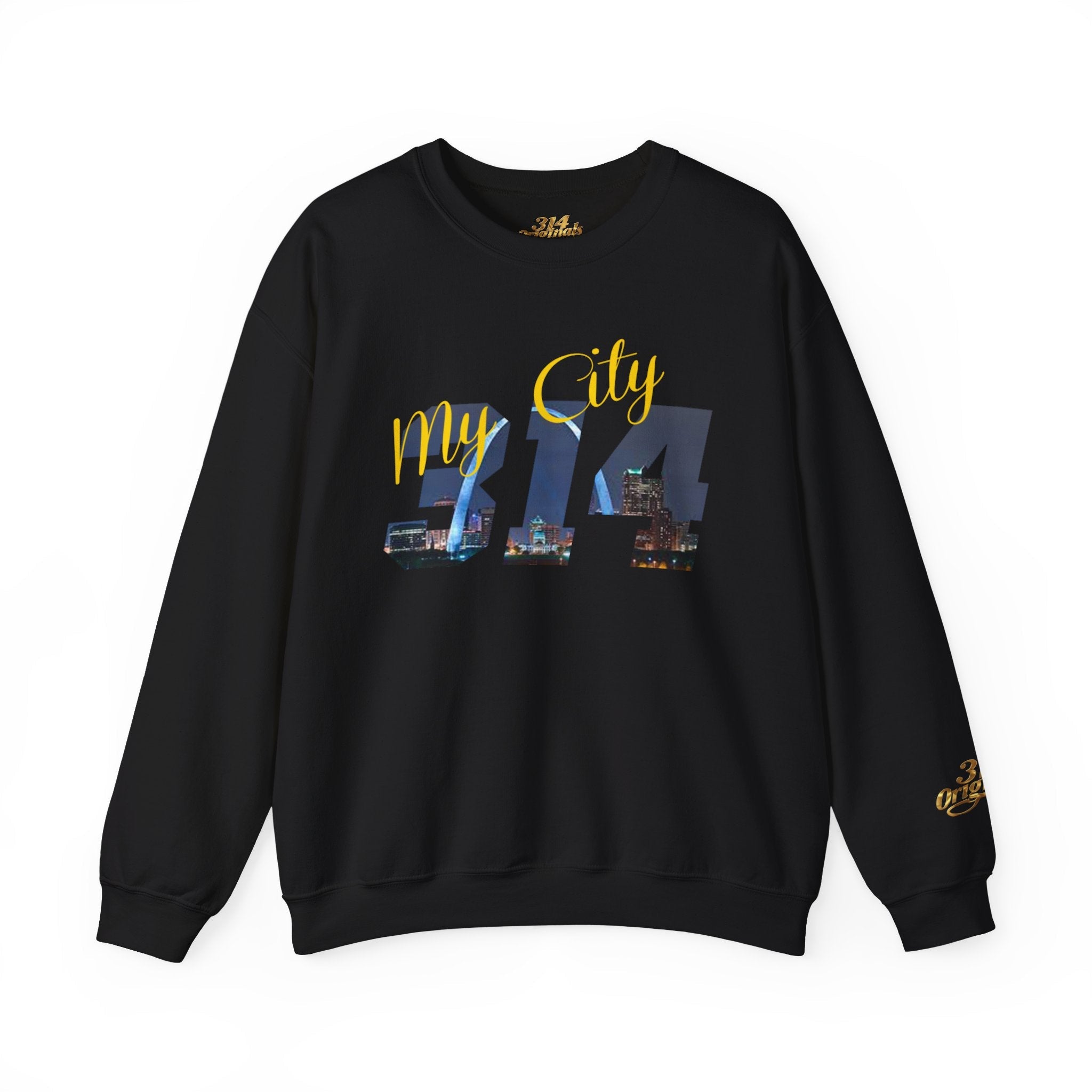 314 City Crewneck Sweatshirt — St. Louis Skyline Graphic - 314 Originals