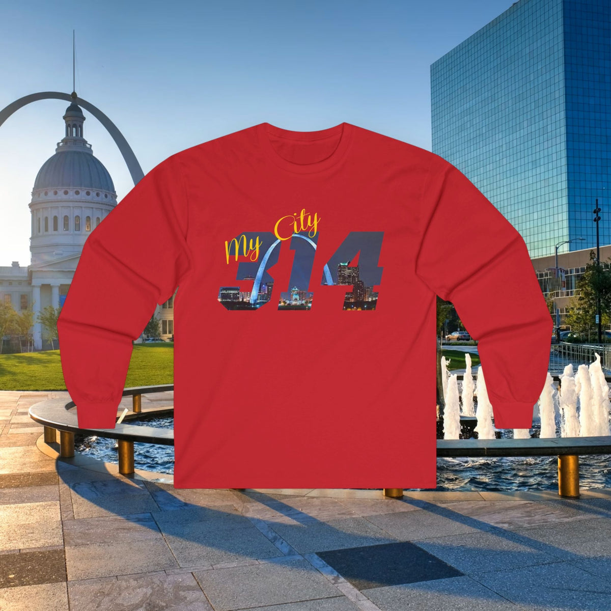 314 City Skyline Long Sleeve Tee — St. Louis 314 Originals - 314 Originals
