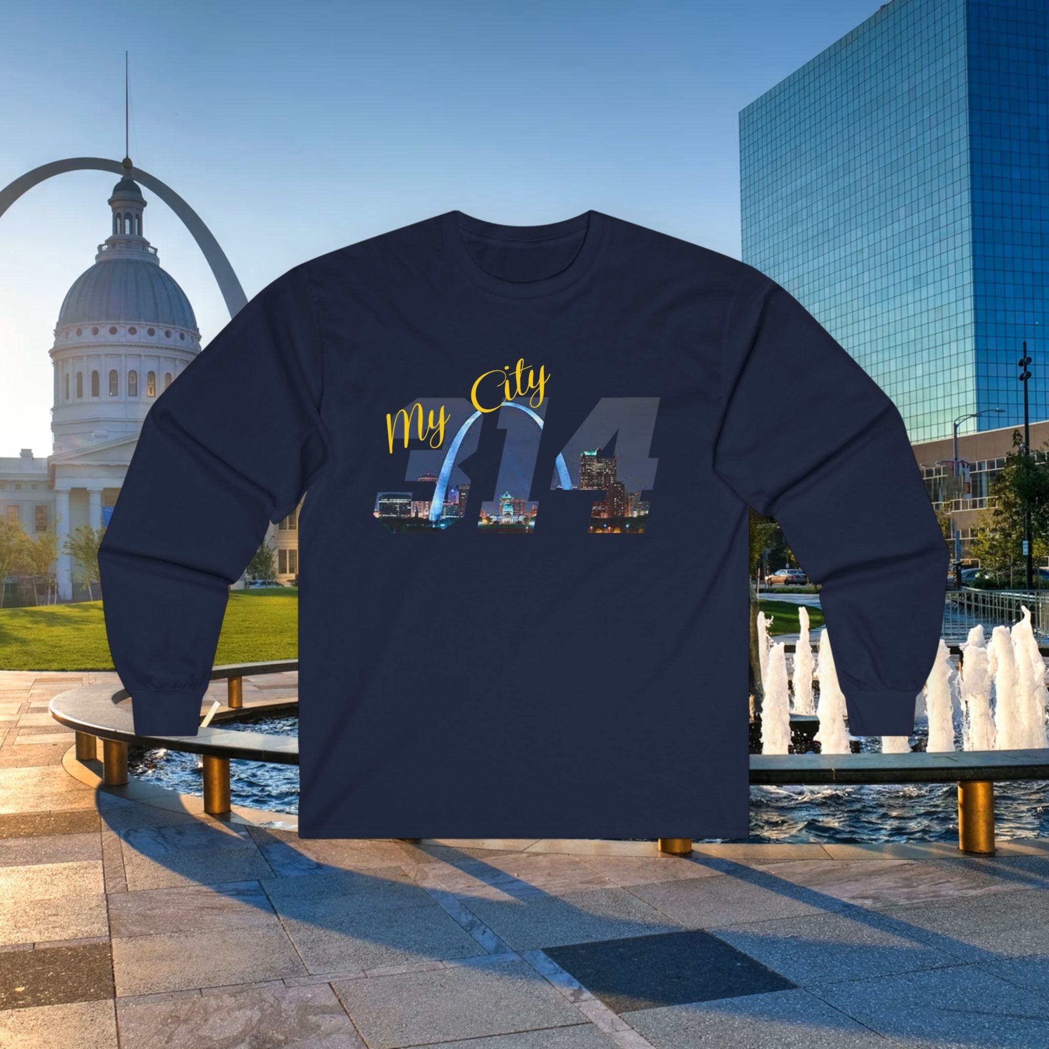 314 City Skyline Long Sleeve Tee — St. Louis 314 Originals - 314 Originals