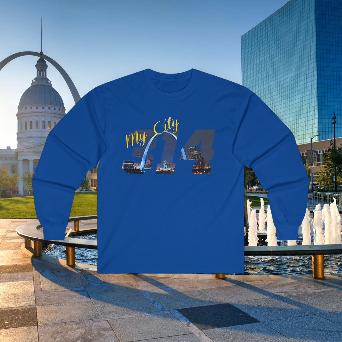 314 City Skyline Long Sleeve Tee — St. Louis 314 Originals - 314 Originals